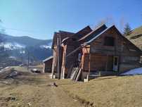 Будинок, земля, господарство в Карпатах, струмок, гори, краєвиди