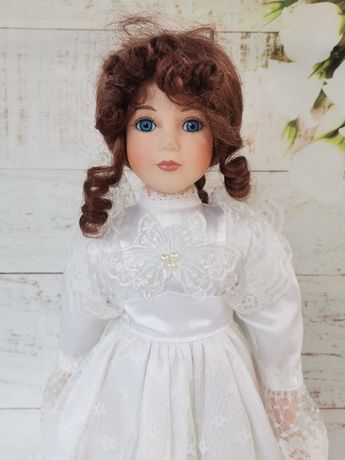Рідкісна інтер’єрна фарфорова керамічна лялька  Наречена Невеста 45 см