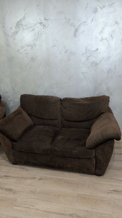 Kanapa sofa fotel komplet zestaw set wypoczynek brąz