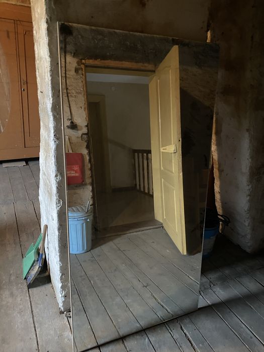 Duże lustro na desce 161x82