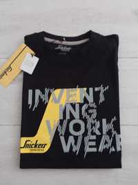 T-shirt Snickers z logo czarny. Rozmiar M L XL