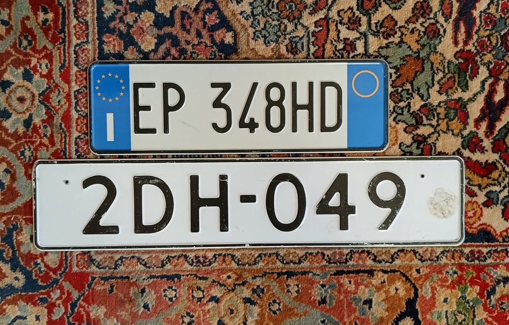 Tablice rejestracyjne kolekcjonerskie Holandia Włochy