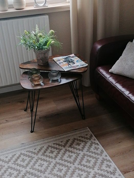 Zestaw Komplet Dwóch Szafek Stolików Nocnych Do Salonu Sypialni Loft
