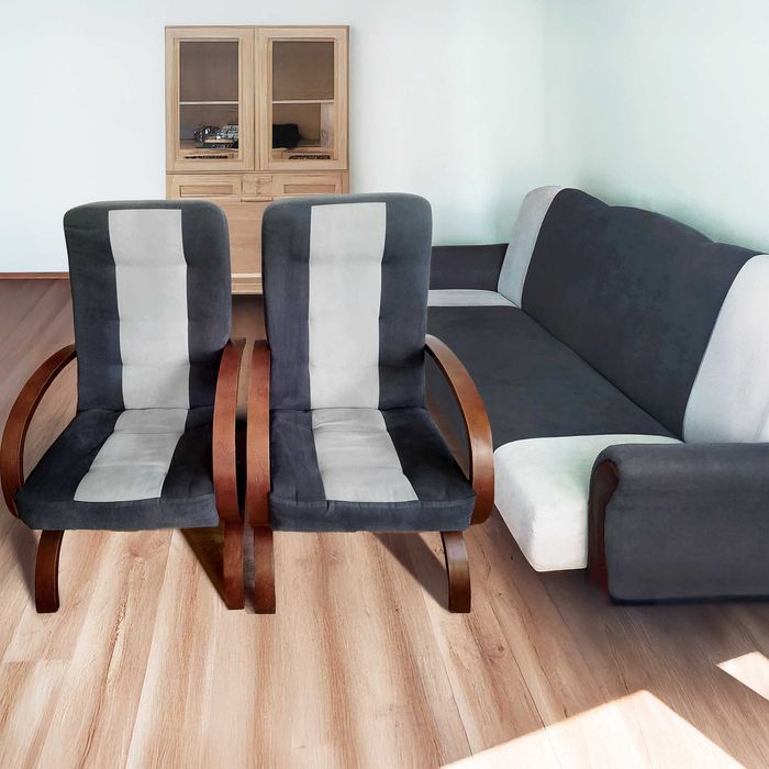 Rozkładana kanapa i dwa fotele - Styl nowoczesny - Dobry stan