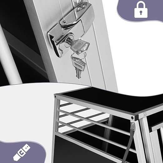 Aluminiowa klatka Transportowa Dla Psa  z Wyjmowaną Przegrodą NrG160