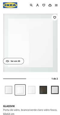 2 Portas GLASSVIK IKEA 60x64cm CINZA