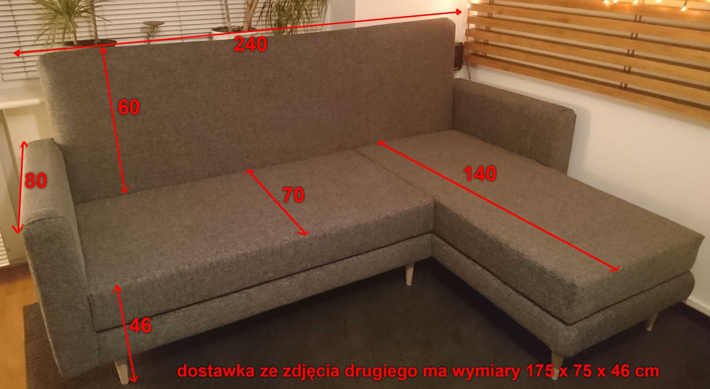 Sofa szezlong wypoczynek drewno ręczna robota