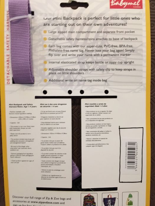 Mochila Llama e flamingo Mini Zip& Zoe 1-4 anos