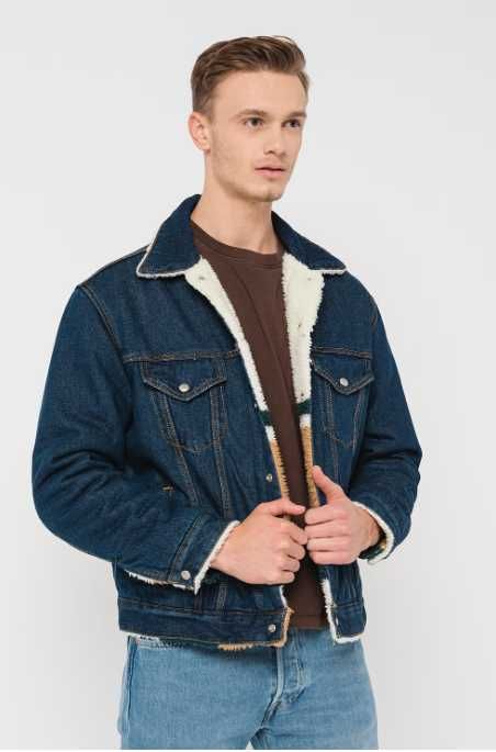 Джинсовая шерпа Levi's Reversible Relaxed Fit Sherpa куртка джинсовка