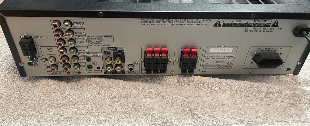Kenwood KR V6090 5.1 Surround Reciever Audio Video