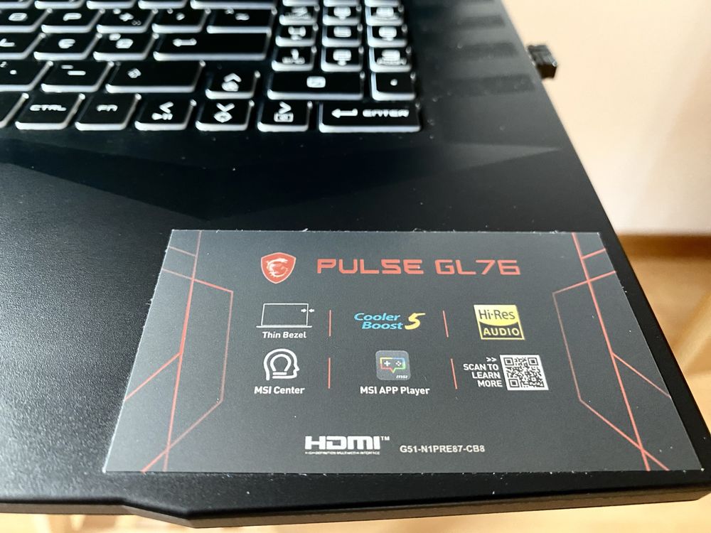 MSI Pulse GL76 12UGK Intel i7 RTX 3070 Max-Q 8GB 360Hz