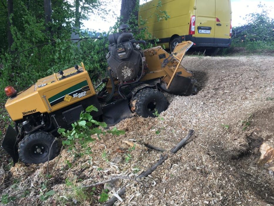 Usługa Frezarką Frezowanie Karp Usuwanie Pni Korzeni