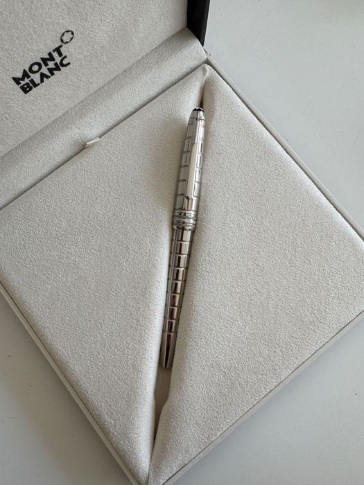 Montblanc Meisterstuck Solitaire Platinium plated facet roller ball