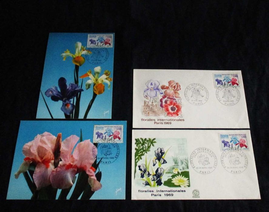Sobrescrito de 1ª Dia Floralies Internatioales Paris 1969