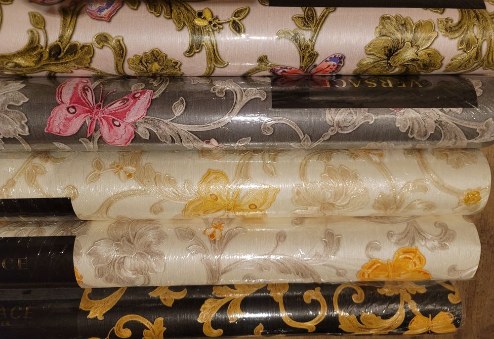 Tapeta winyl VERSACE motylki biedroneczki