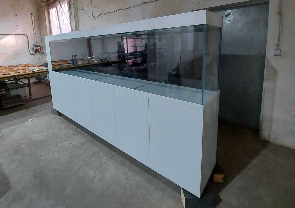 Akwarium morskie zestaw akwarystyczny Sea Garden 320x60x60 biały