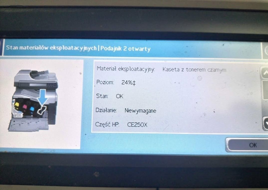 Komplet tonerów do HP color Laser Jet CM3530 CP3525