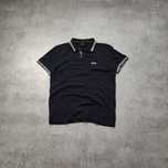 MĘSKA Koszulka Bawełna Elegancka PREMIUM Granat Polo Hugo Boss Casual