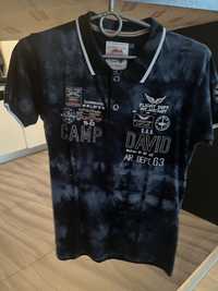 Granatowy marmurek Camp david nowa bluzka polo Australia S M 164/176