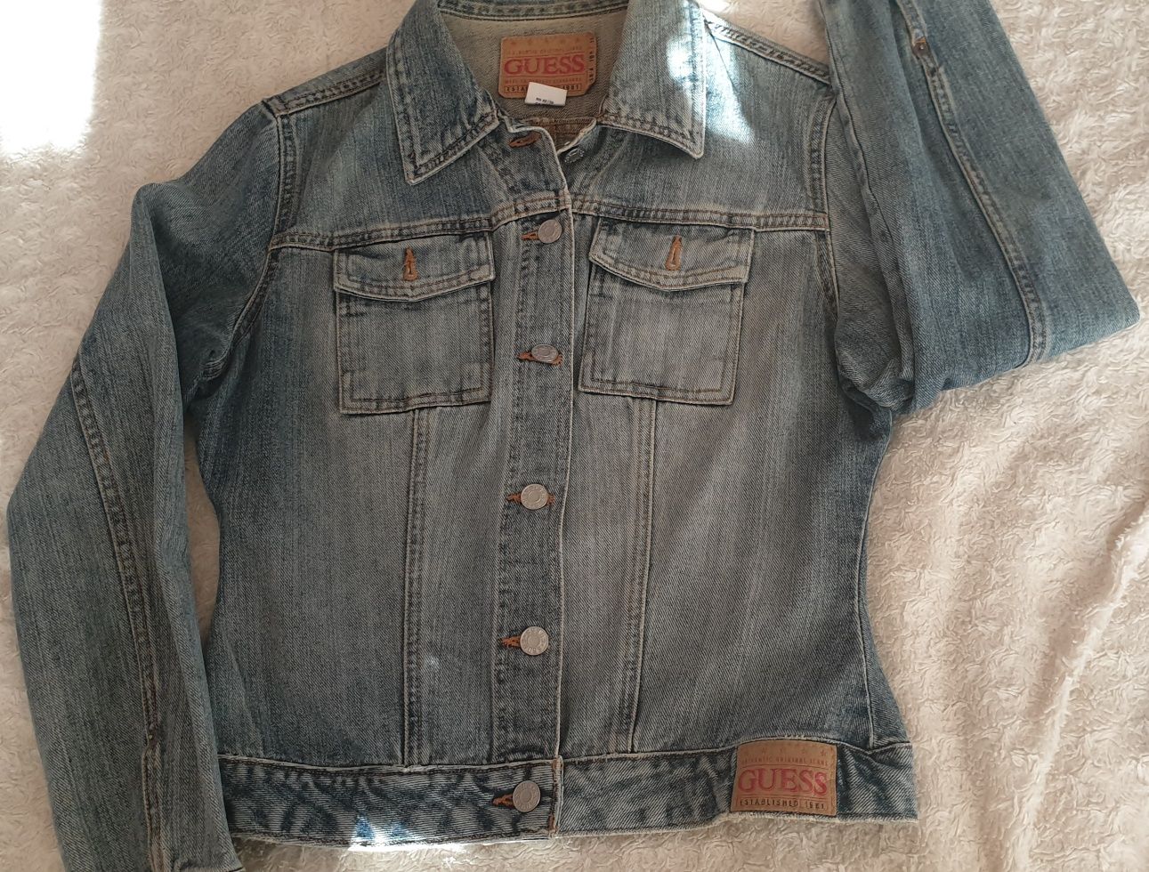 Oryginalna kurtka jeansowa Guess M niebieska vintage
