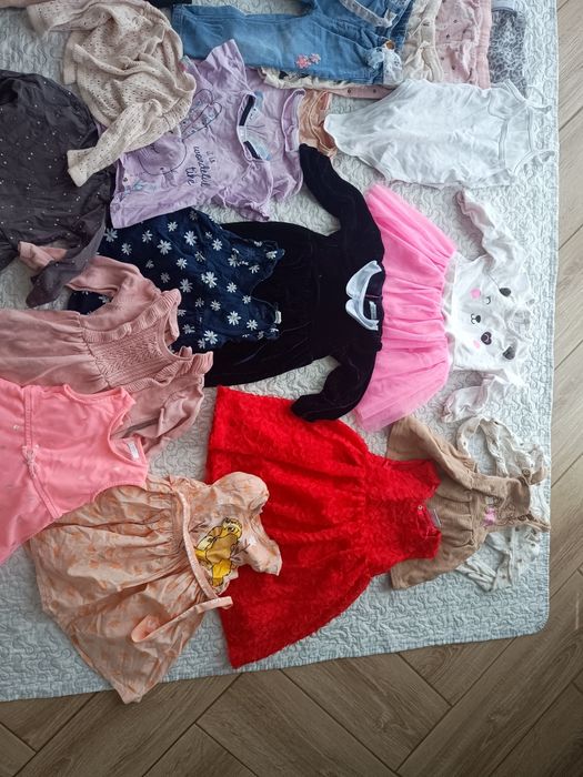 Ubranka dla dziewczynki rozmiar 86 paka