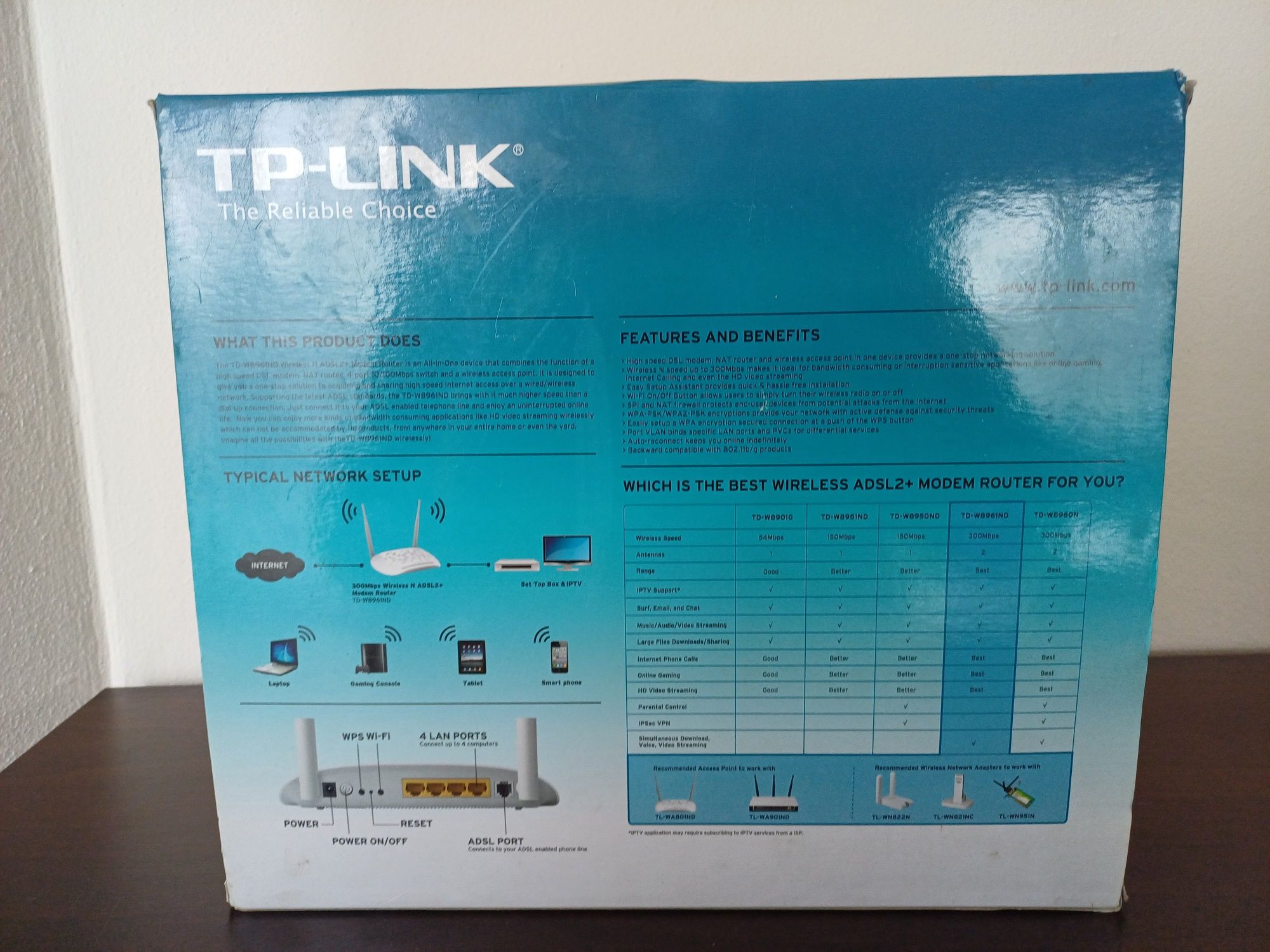 Ruter/modem TP-LINK 300Mbps