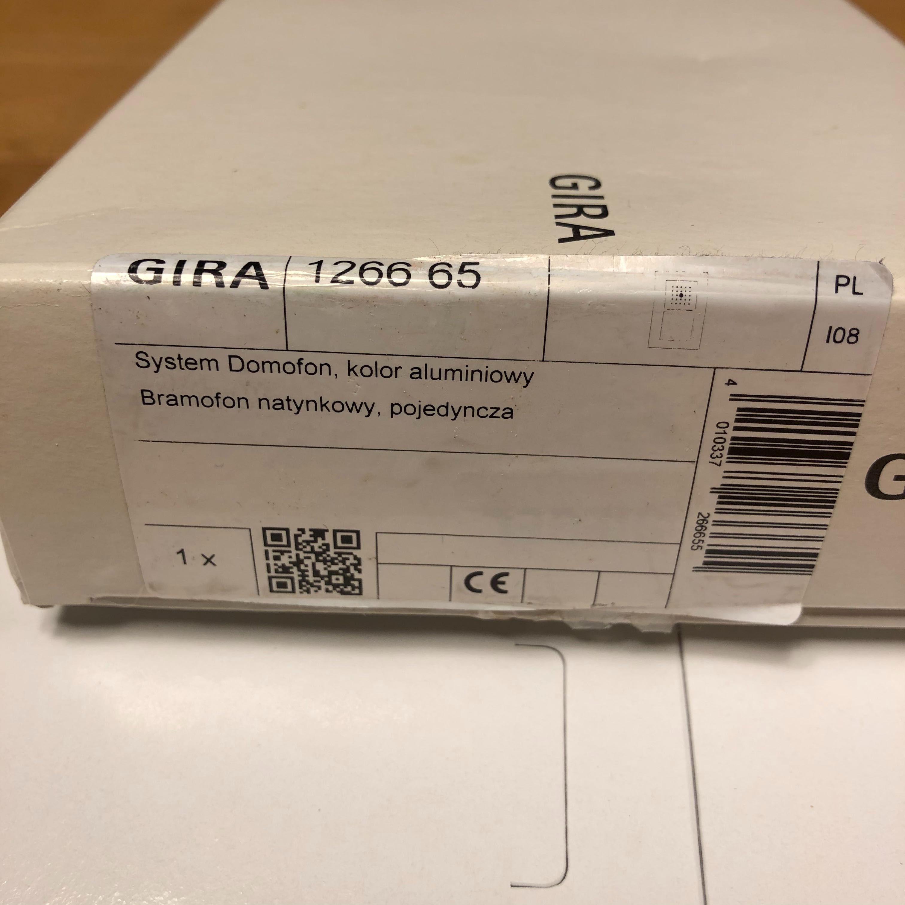 Bramofon domofon GIRA 126665, 1266 65, natynkowy, alu