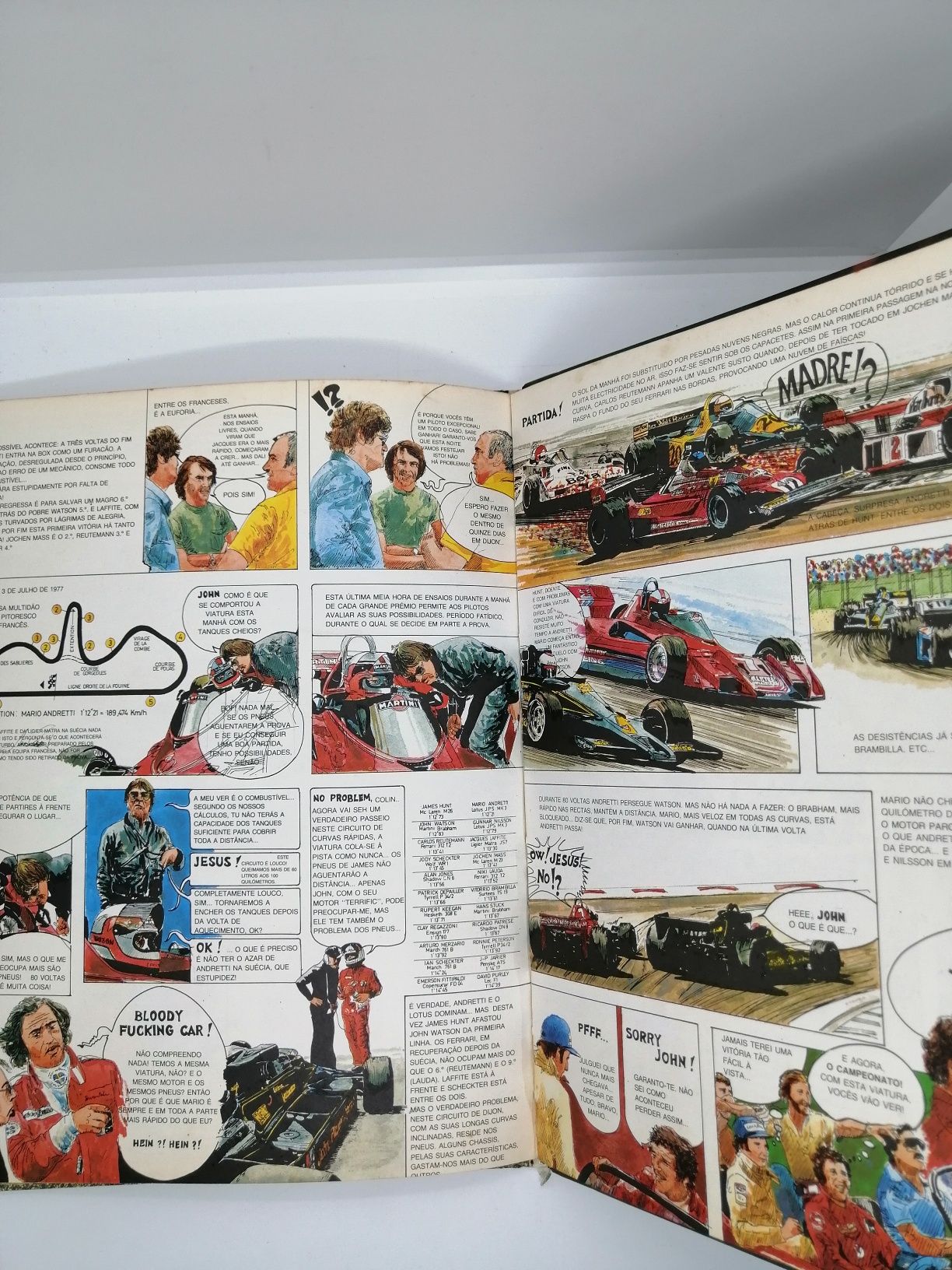 Livro BD raro Grande Prémio F1  1977 1*edição 5000 exemplares