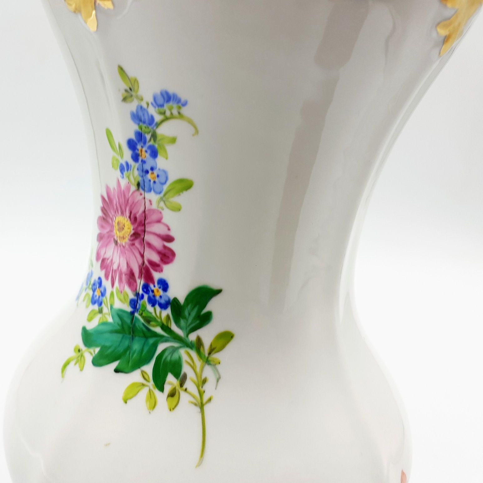 Wazon porcelanowy Weimar ręcznie malowany kwiaty retro design antyk
