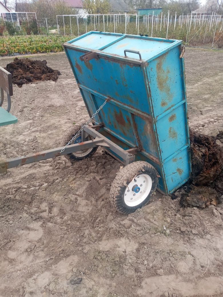 Причіп самоскид до мотоблока