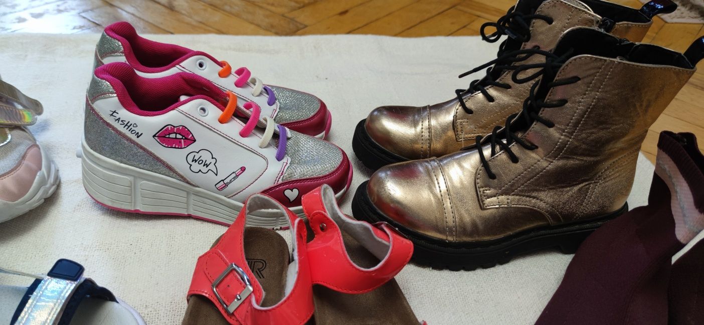 zestaw butów dla dziewczynki Nike Converse Skechers świecące 4f