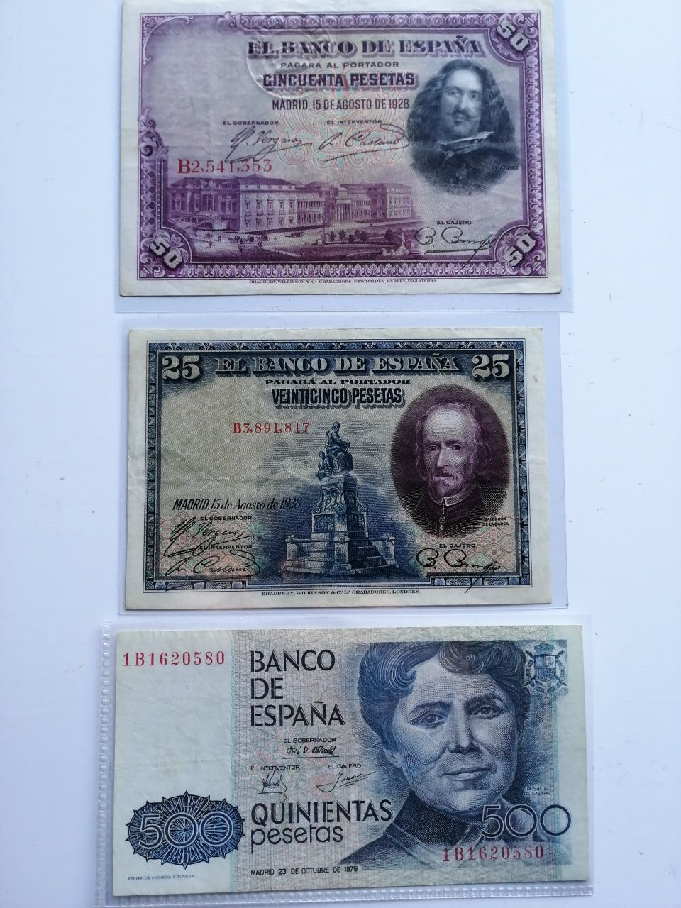 Notas Pesetas Espanha