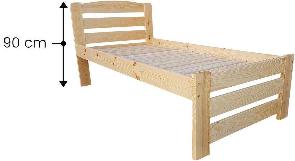 Łóżko sosnowe NESTOR PLUS dla seniora Zaczarowana Sypialnia 90x200