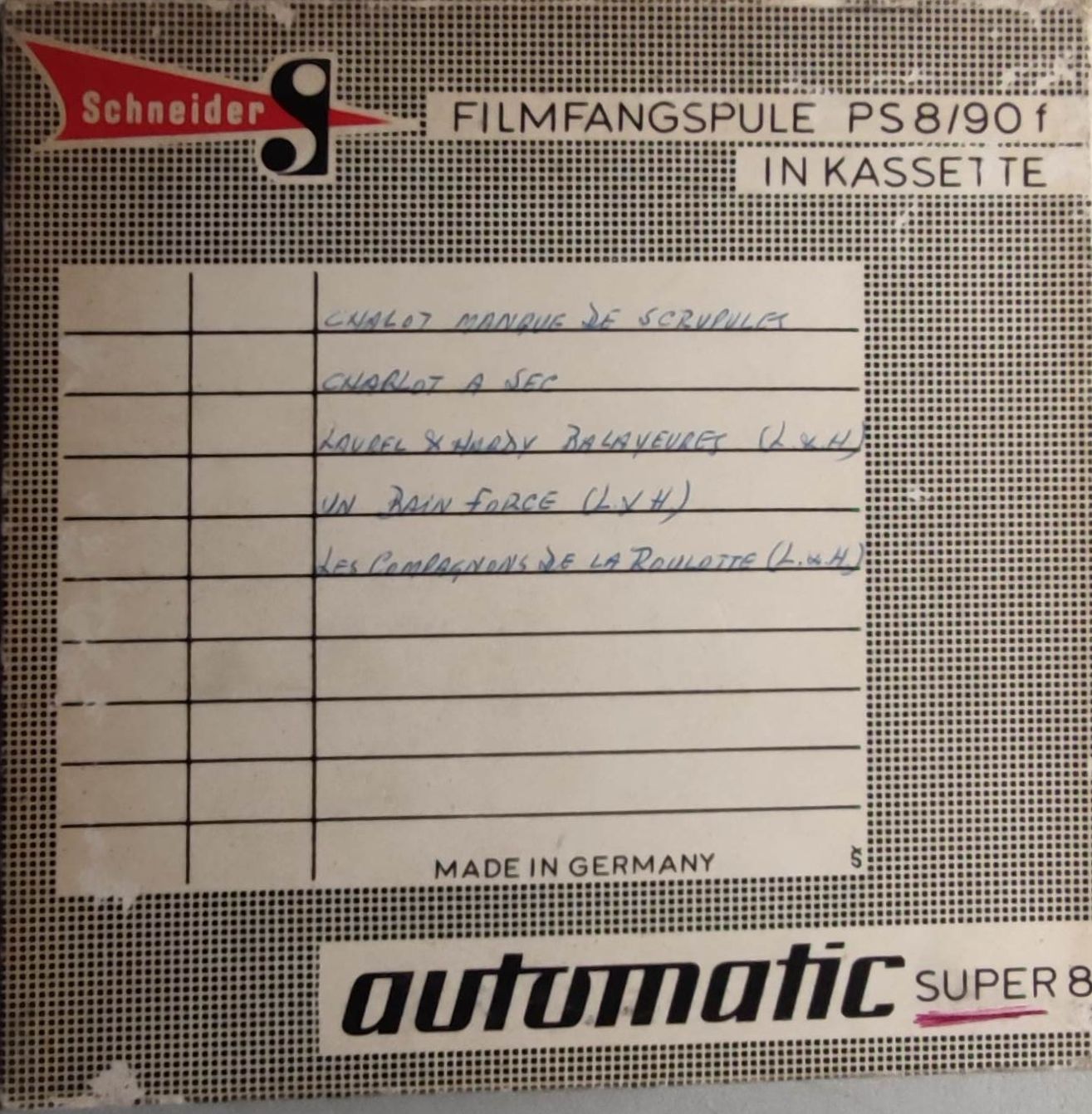 OL1- Filmes super 8 - Charlot, Laurel e Hardy e muito mais