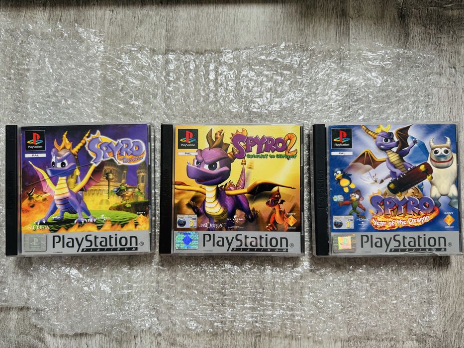 Spyro playstation 1 zestaw 3 gry