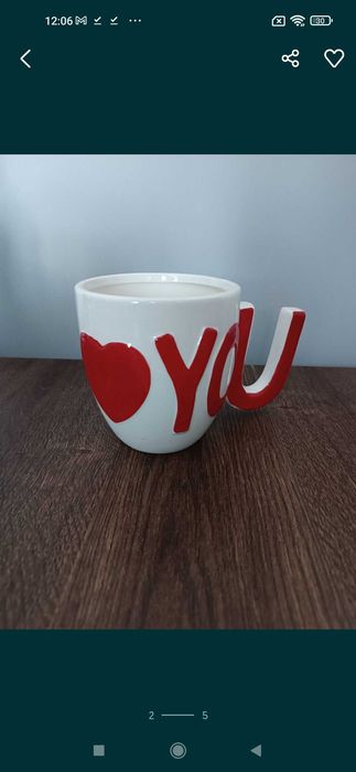 Duży kubek I Love You Home&You Walentynki