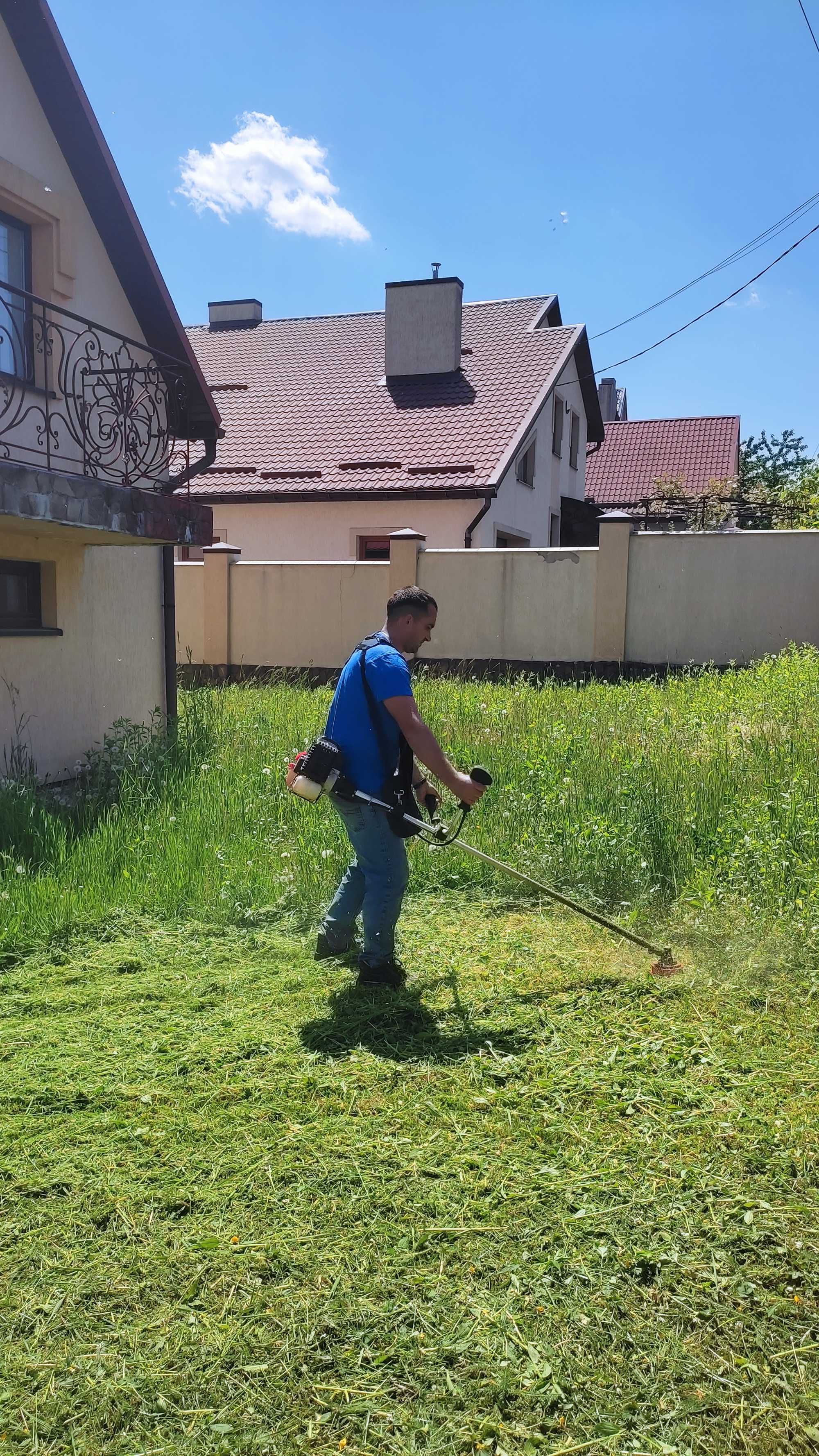 Покіс, косіння трави мотокосою  Львів та Львівська обл..