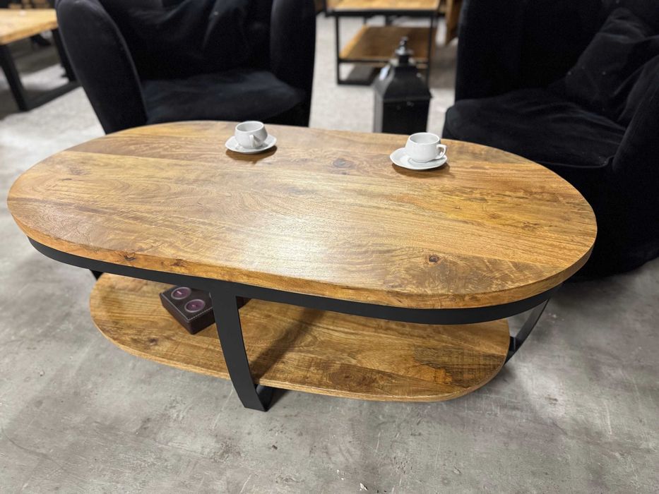 Wyjatkowy Eliptyczny stolik do salonu, kawowy... styl LOFT  nowy F-Vat