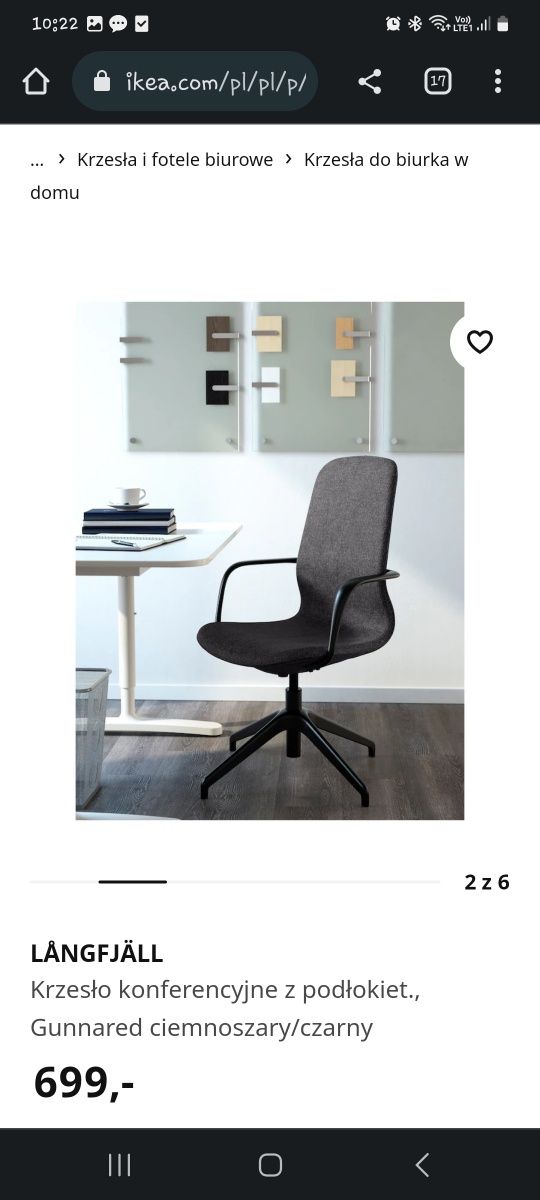 Krzesło obrotowe  Ikea do biurka/konferecyjne