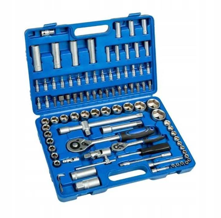 Zestaw narzędzi kluczy nasadowych 108 klucze nasadowe 1/4" 1/2" torx