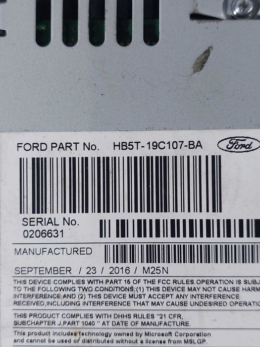 Ford Explorer 16-19 Магнитофон радио / Форд Эксплорер