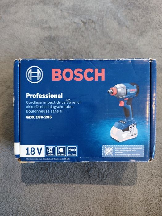 Klucz udarowy 285 Nm GDX 18V-285 Bosch