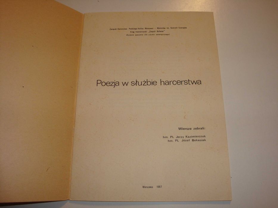 Poezja w służbie harcerstwa praca zbiorowa