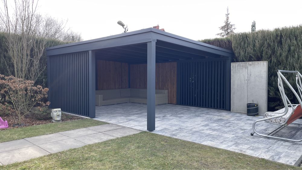 Altana ogrodowa nowoczesna solidna zadaszenie