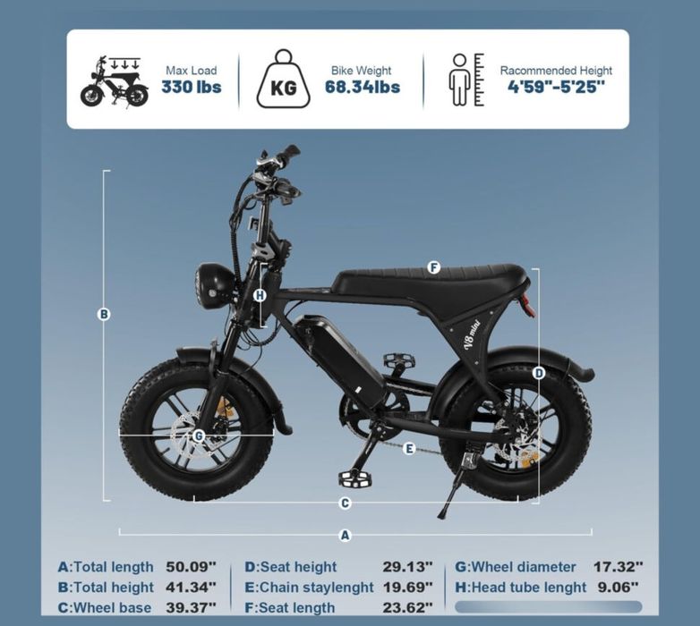 Электровелосипед Cruzzer V8 mini,(500W,36V 10.4Ah)