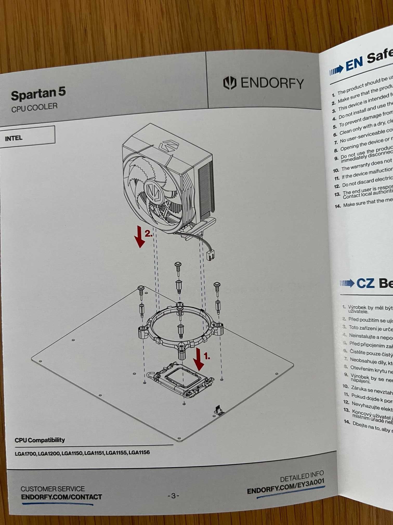 Chłodzenie ENDORFY Spartan 5 -  jak nowe, użyte tylko raz do testu