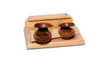 2 Conjuntos de castanholas de mesa em Pau Rosa - NOVO