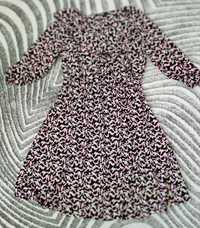 Zwiewna sukienka z falbanami wzorzysta na lato r 40 L 42