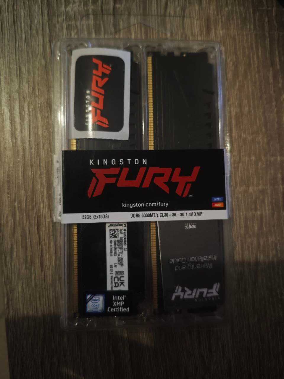 Pamięć RAM KINGSTON Fury Beast Black XMP 32GB (2x16GB) 6000MHz