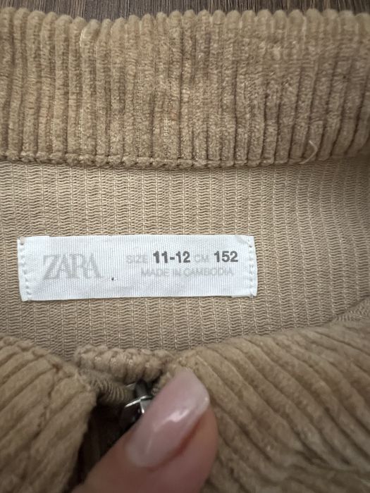 Рубашка вельветовая Zara 11-12 лет кофта куртка